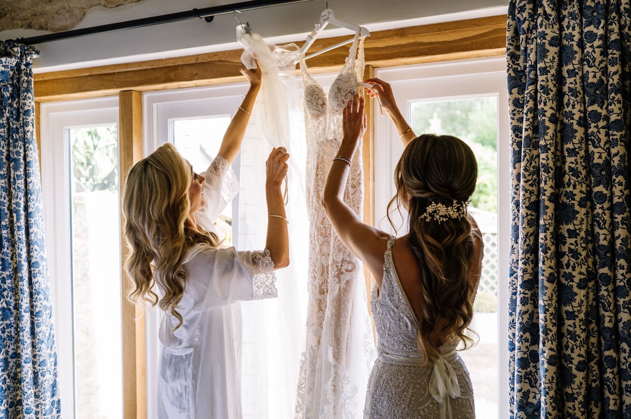 AN AUTUMN CRIPPS BARN WEDDING 10 Cassina Cottages wedding bridal preparations