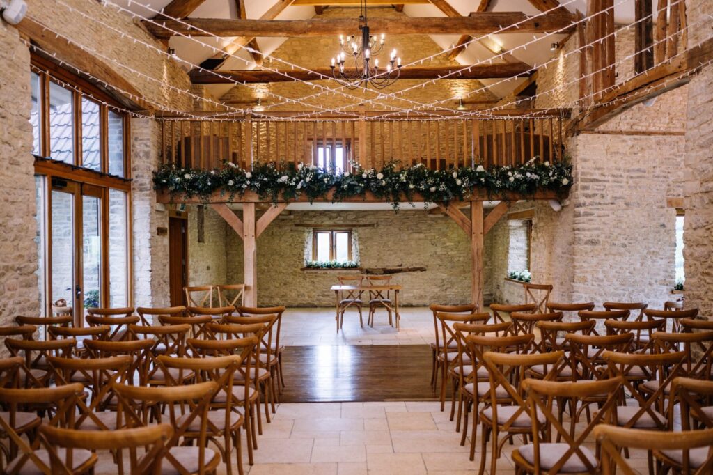 Spring Kingscote Barn wedding