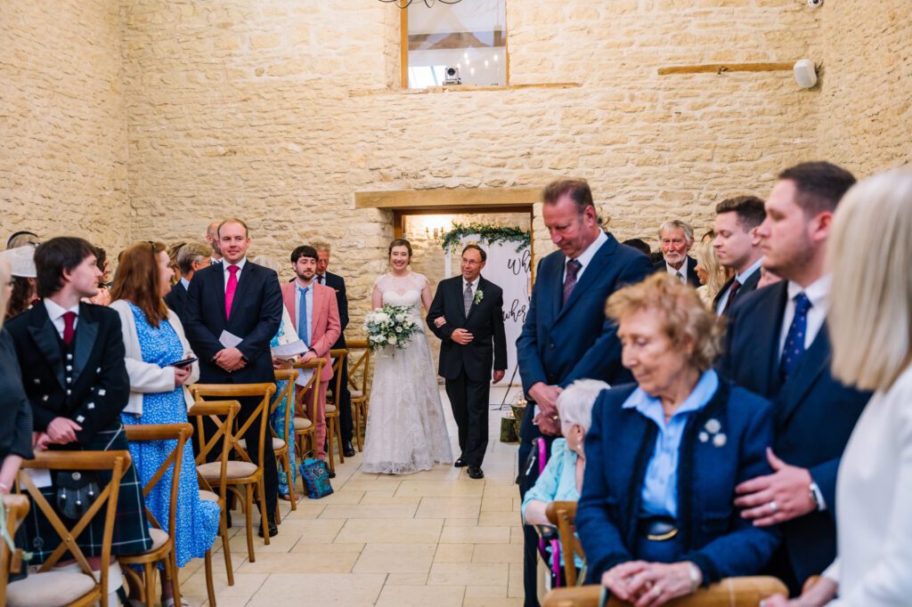 Spring Kingscote Barn wedding