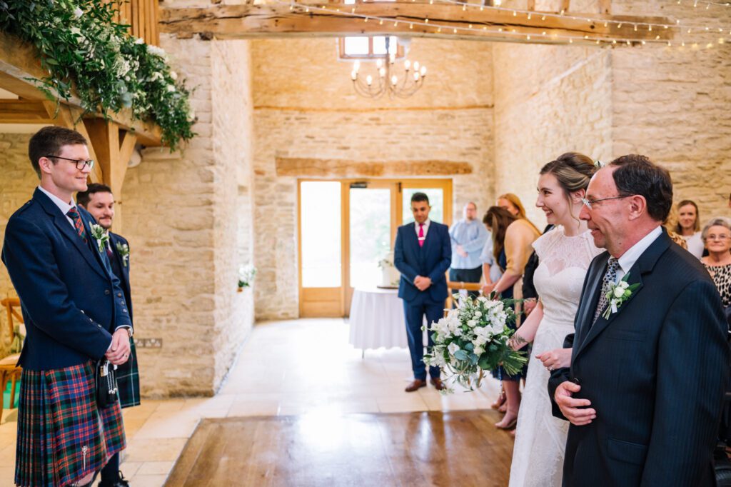 Chloe and Andrew Kingscote Barn wedding 209