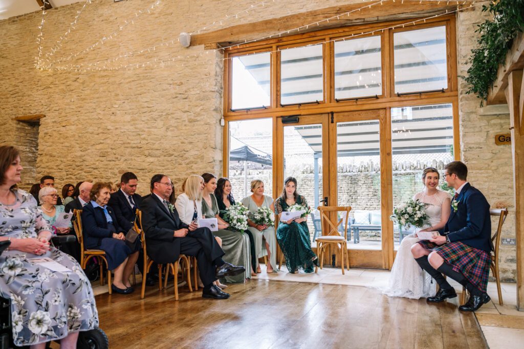 Spring Kingscote Barn wedding