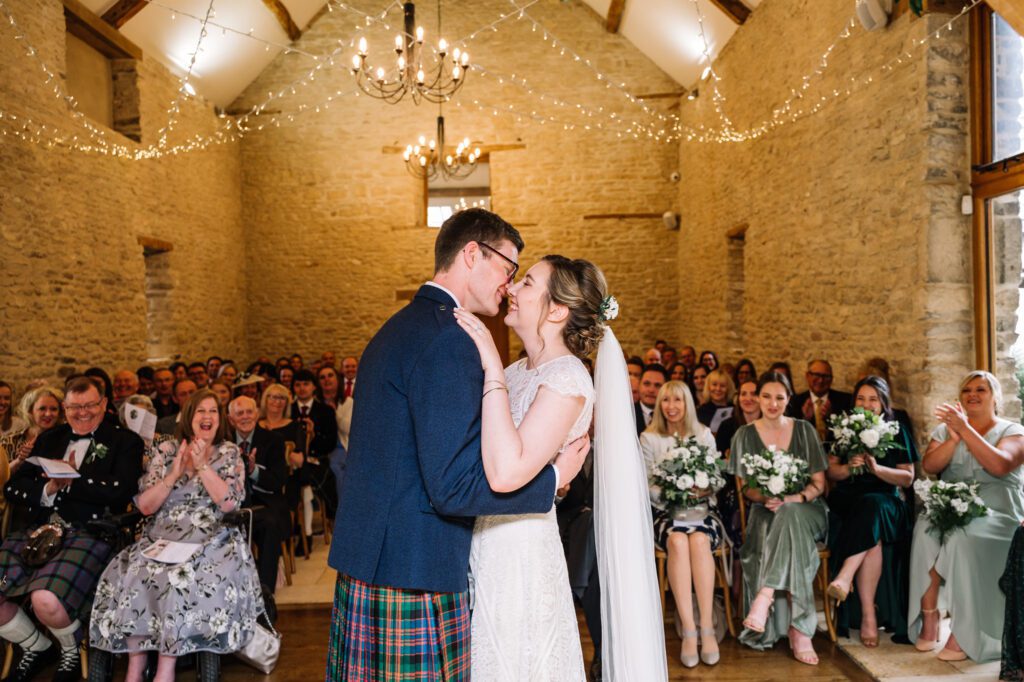 Chloe and Andrew Kingscote Barn wedding 266