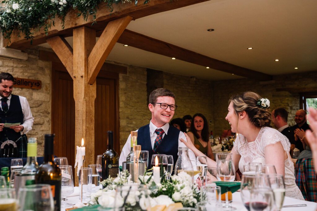 Chloe and Andrew Kingscote Barn wedding 608