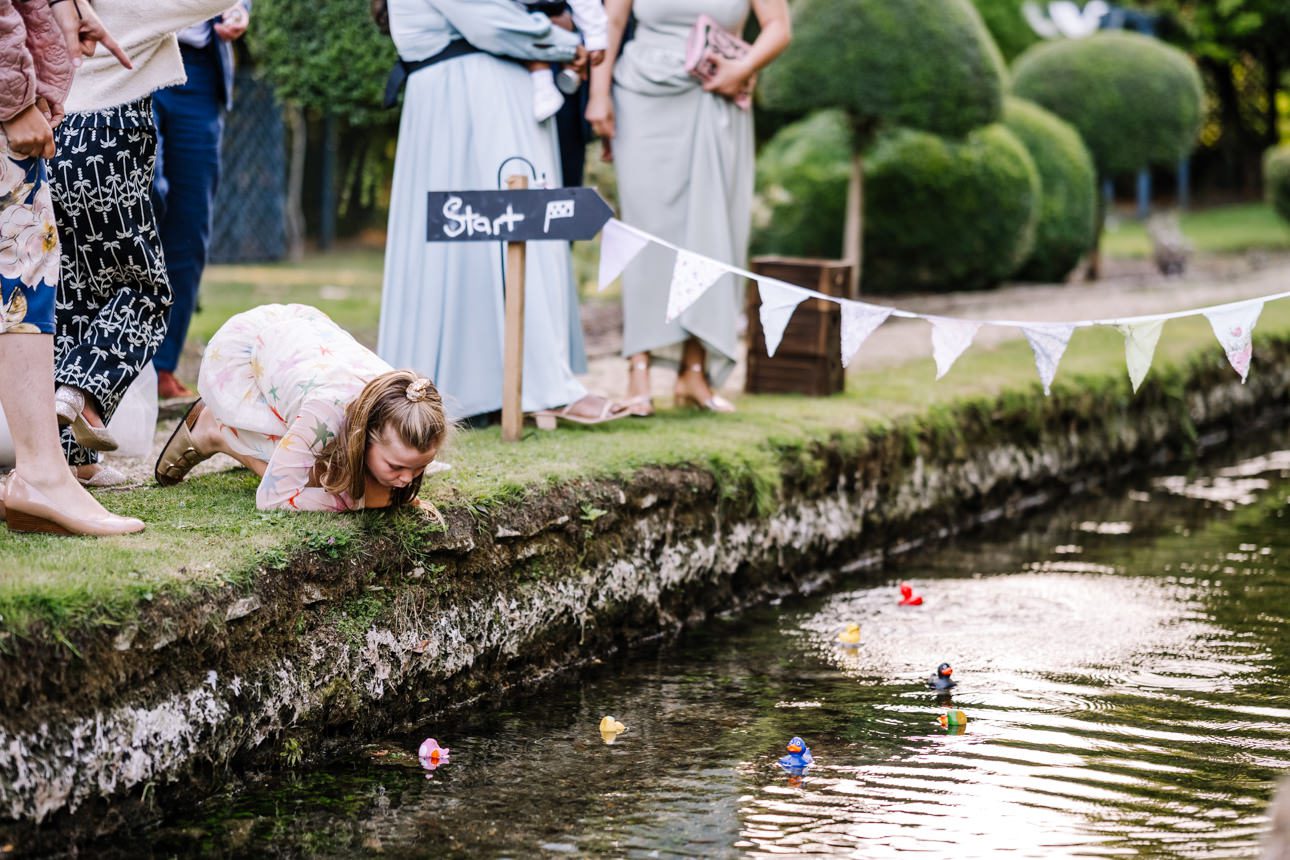 duck race at the Swan Hotel Bibury