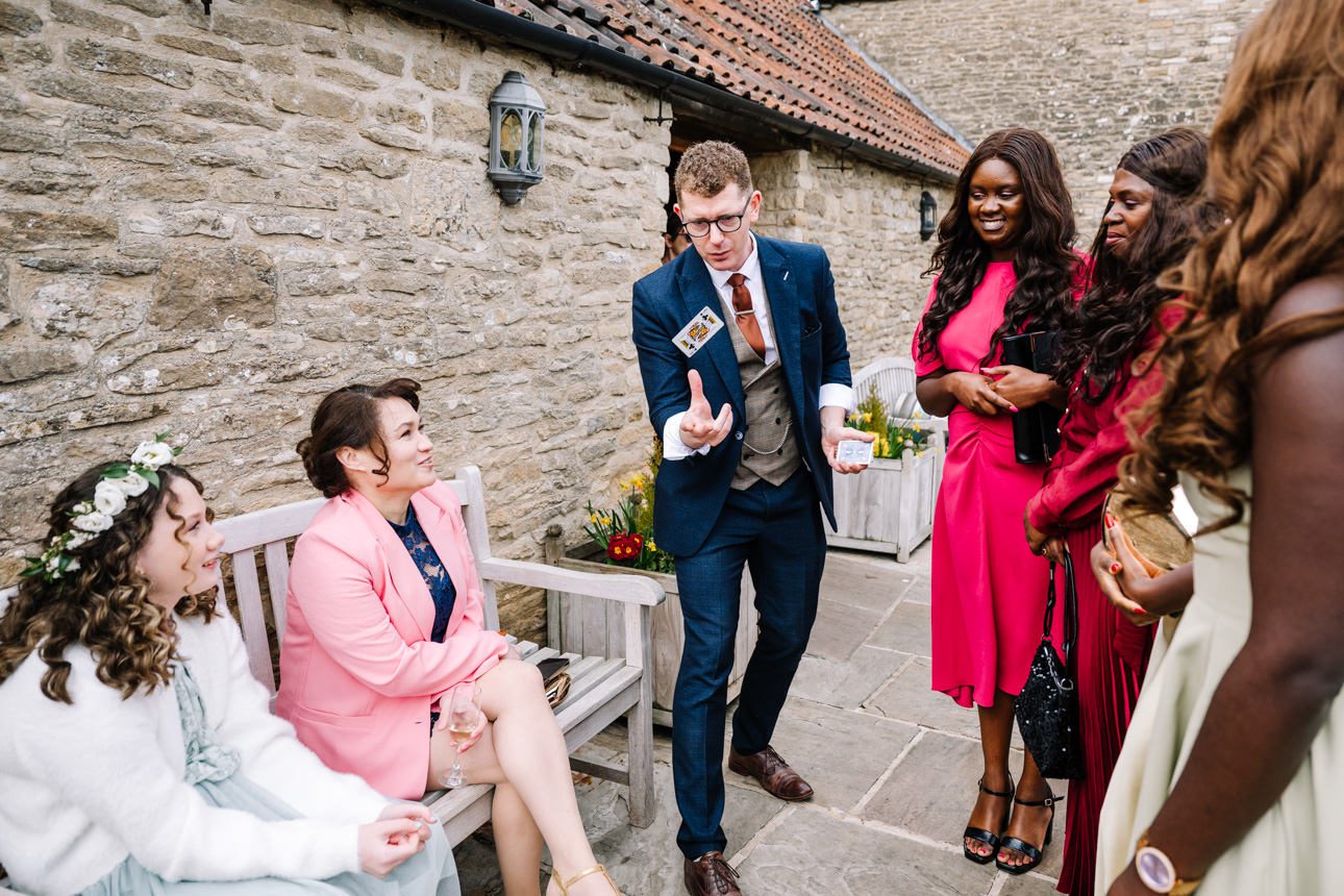 magician at a wedding