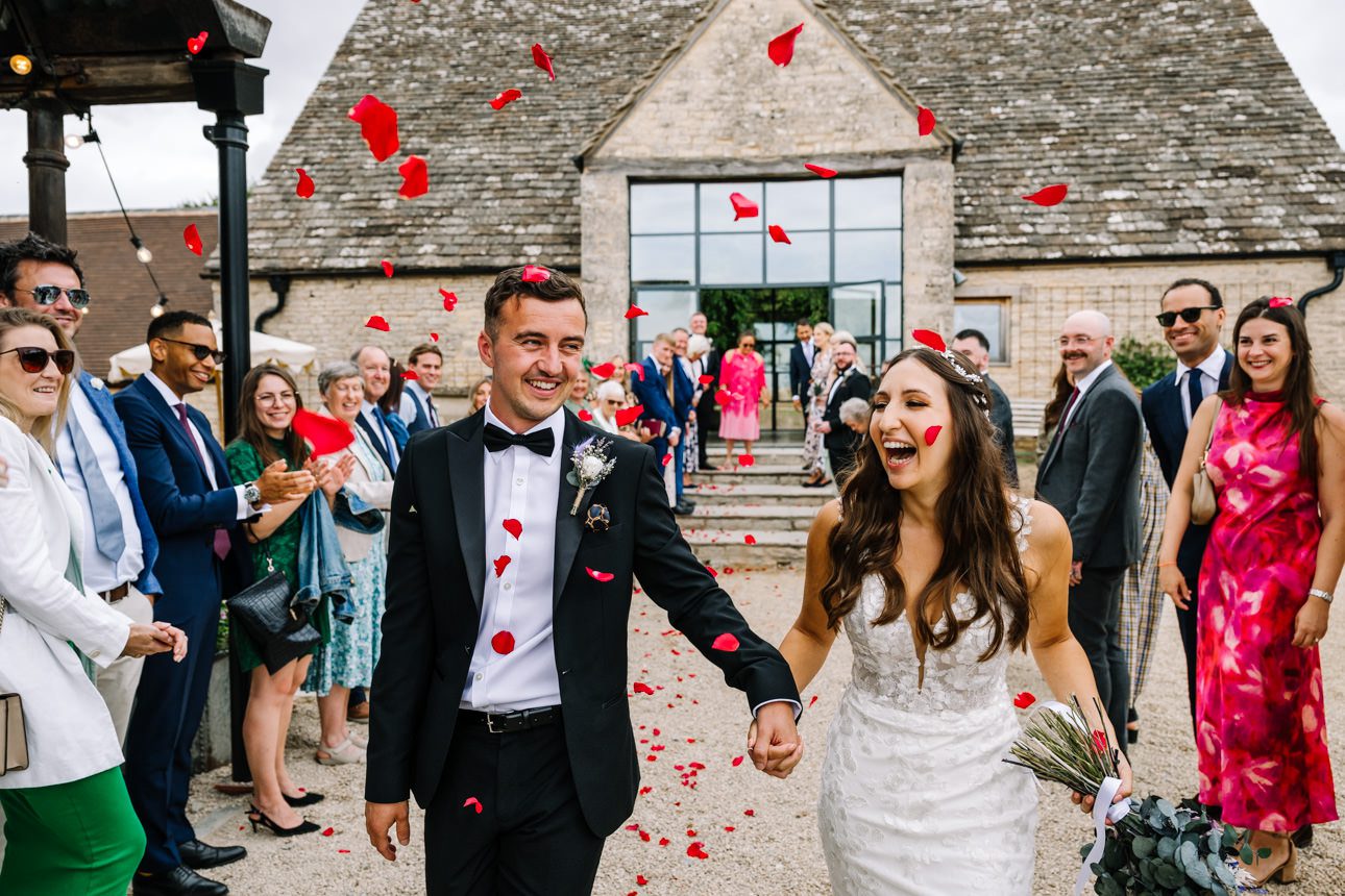 wedding confetti shot at Old Gore