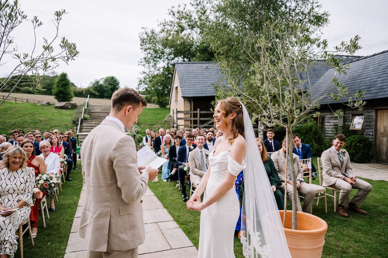 barn at Upcote wedding