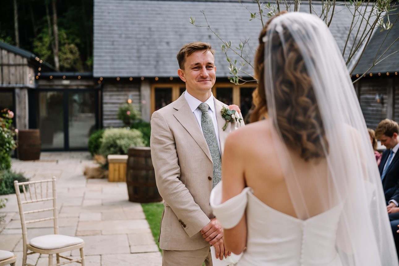 barn at Upcote wedding
