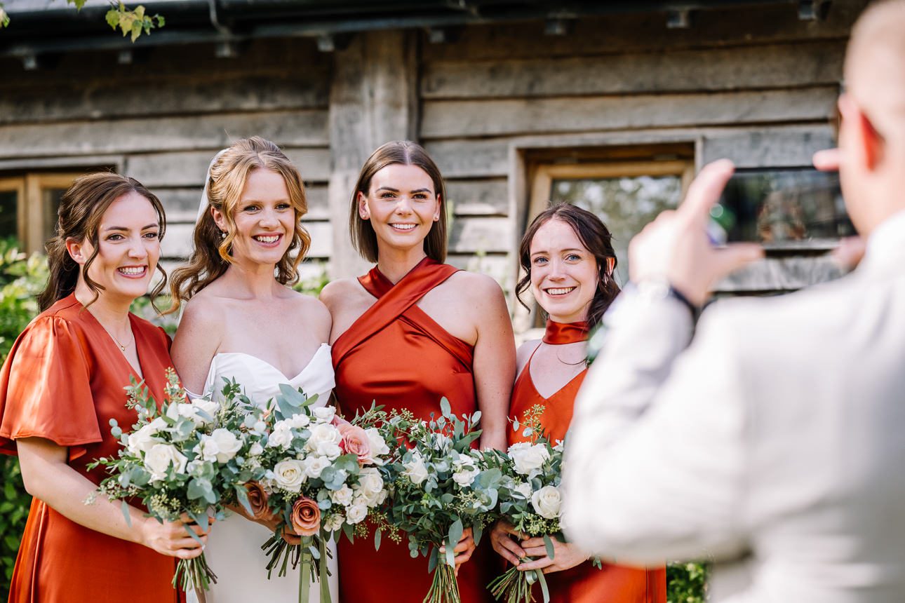 Upcote Barn bridal party