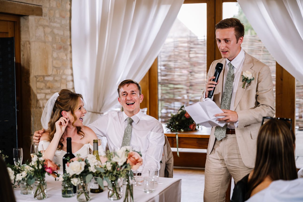 Barn at Upcote wedding speeches