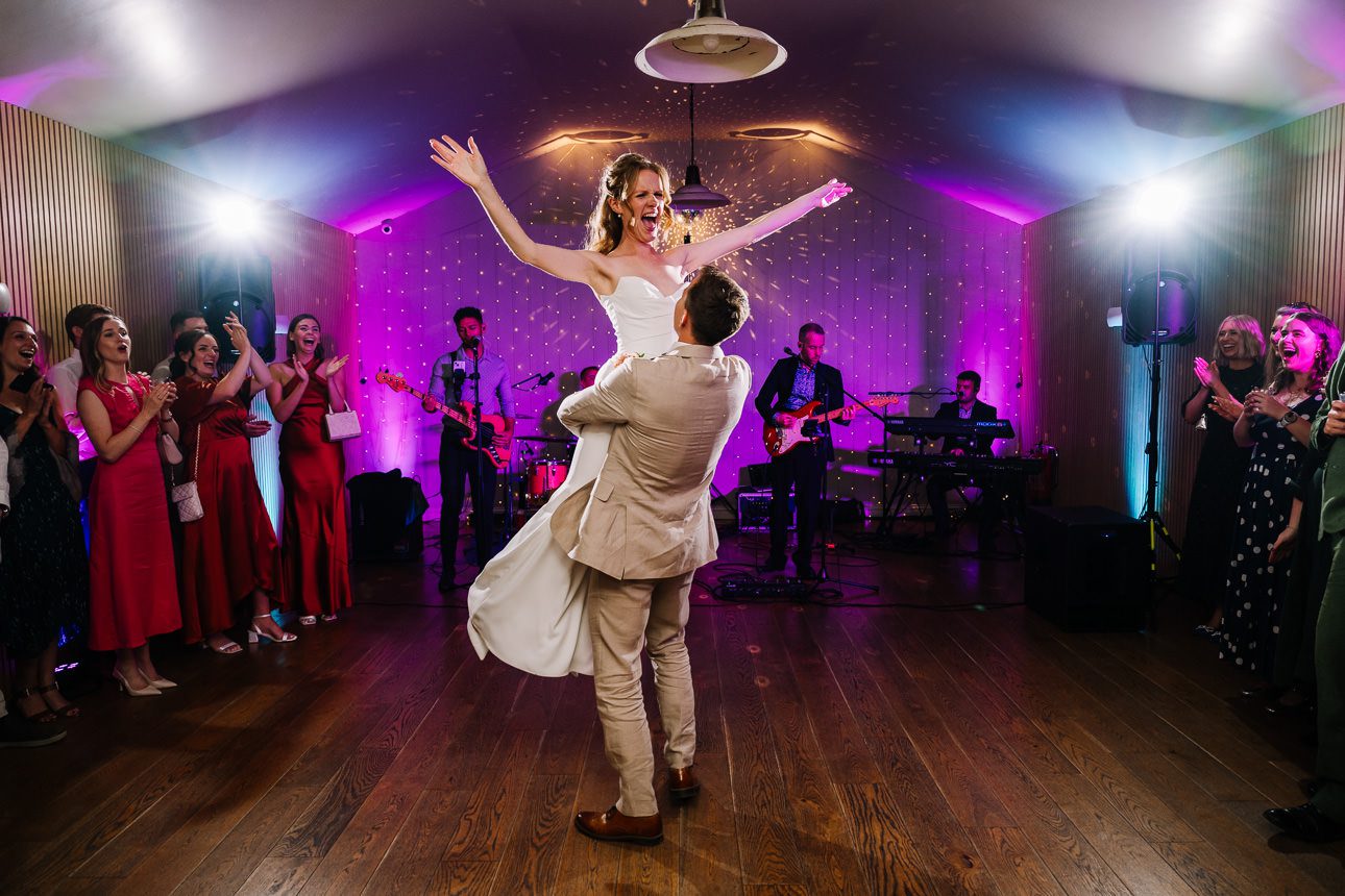 Emma and Jamie Barn at Upcote wedding 641