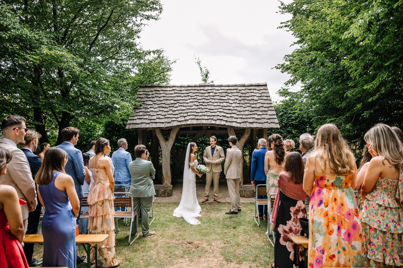 Cripps Barn outdoor wedding ceremony