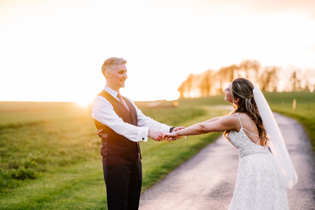 Kingscote Barn golden hour photos