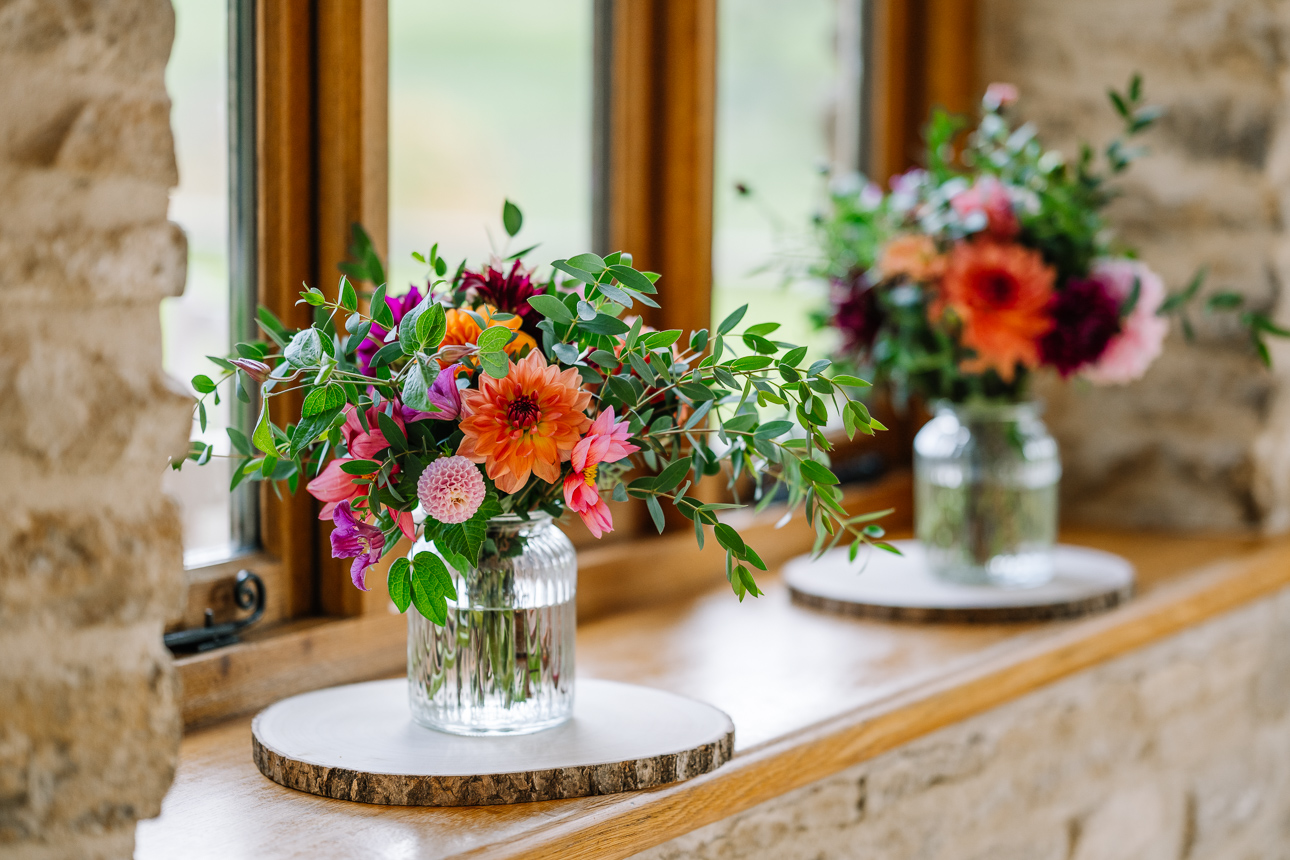 Kingscote Barn Wedding ceremony photos