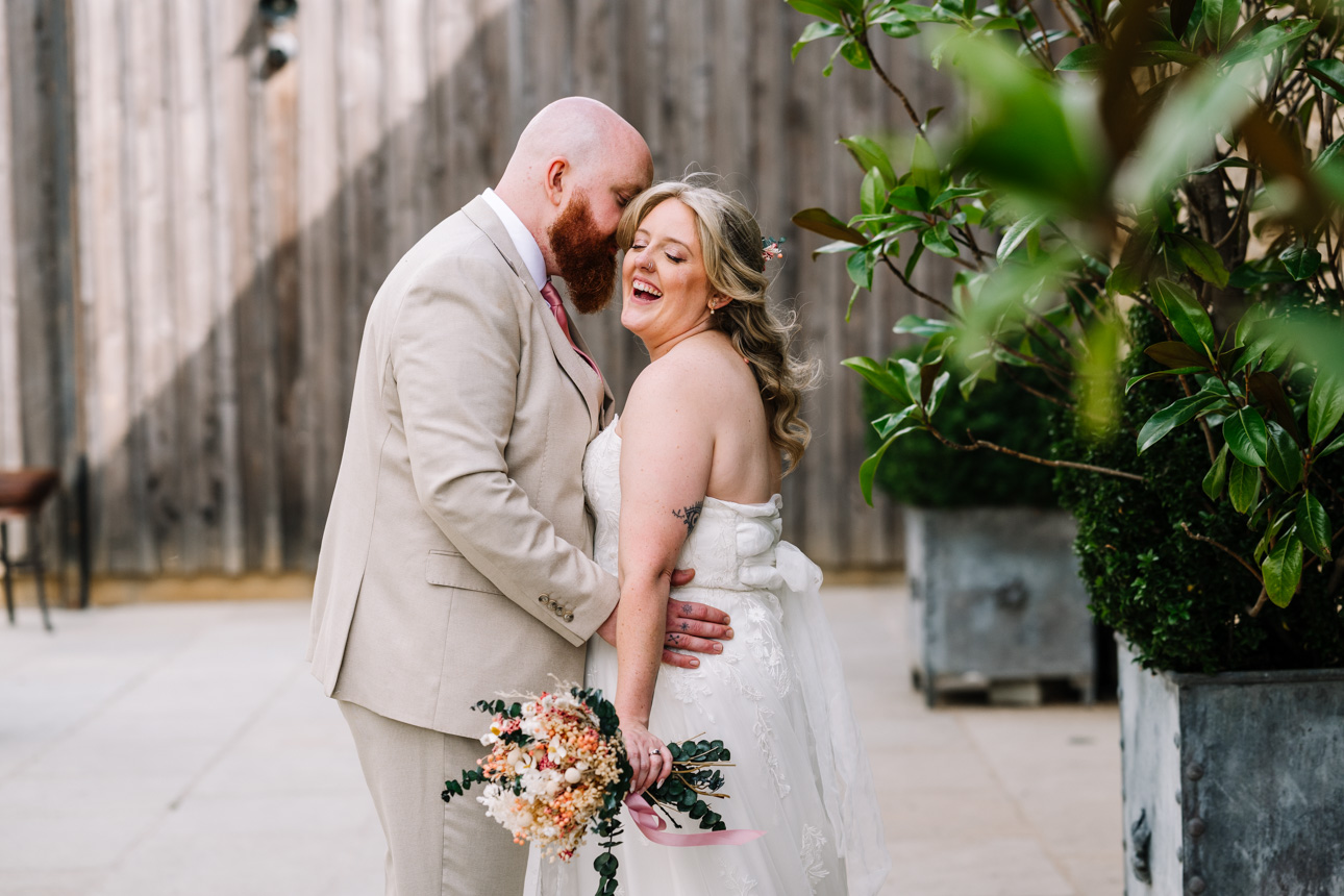 OLD GORE WEDDING PHOTOGRAPHER 52 Golden hour wedding portrait at Old Gore Barn