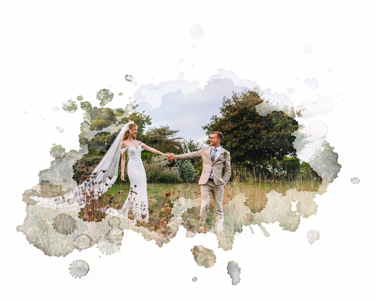 PRICES 29 artistic watercolour print of wedding portrait