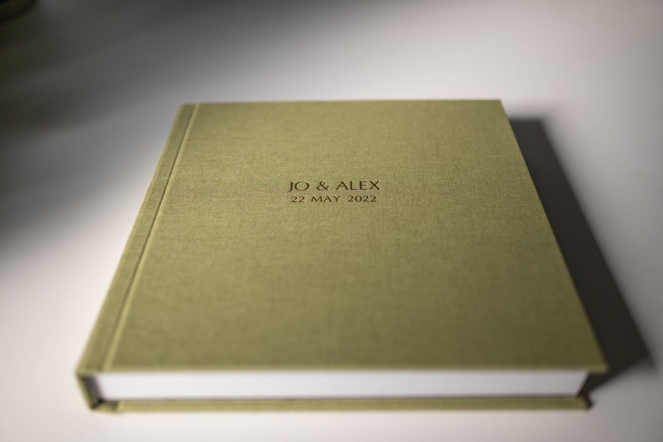 PRICES 23 green linen wedding album