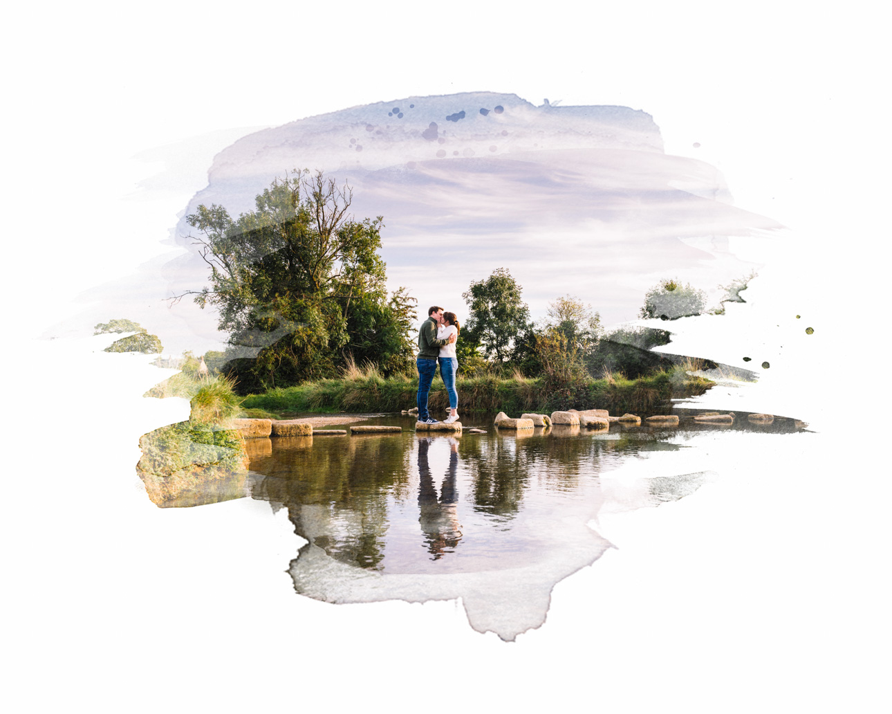 PRICES 32 Artistic watercolour wedding portrait