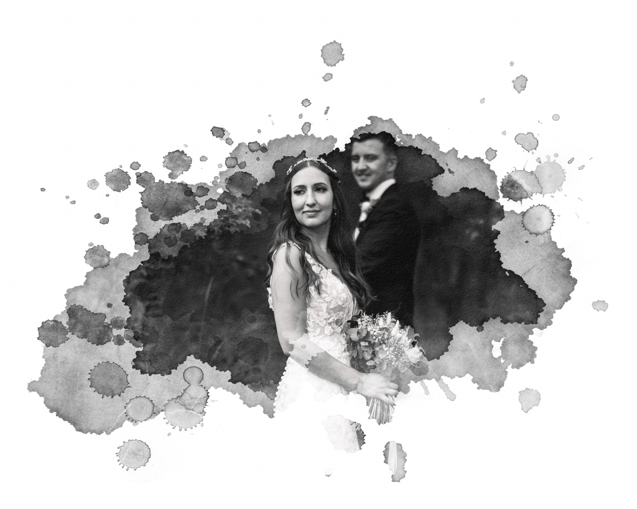 PRICES 25 Hand-painted watercolour wedding portrait